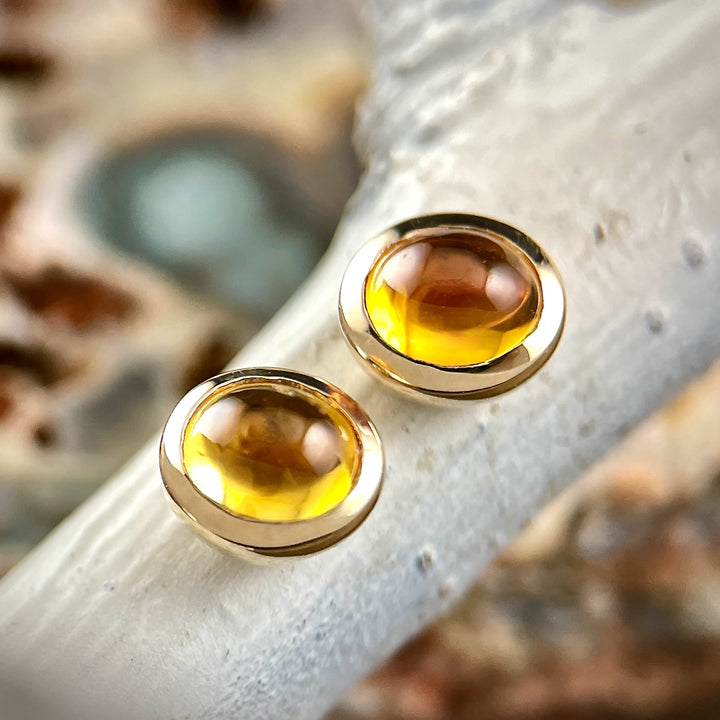 Citrine Stud Earrings