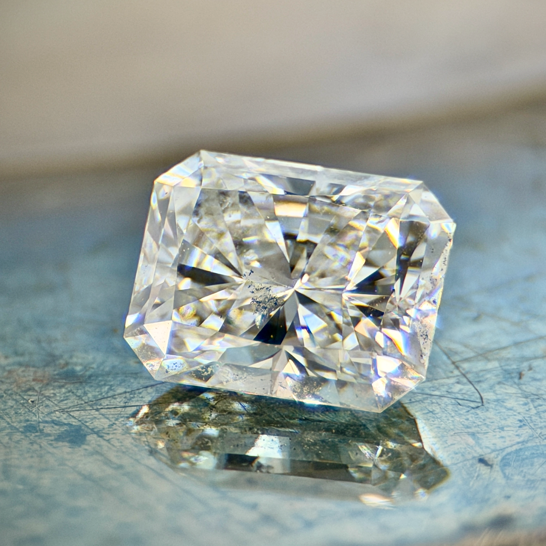 Loose 1.3ct Natural Radiant Cut  I/Si1 Diamond