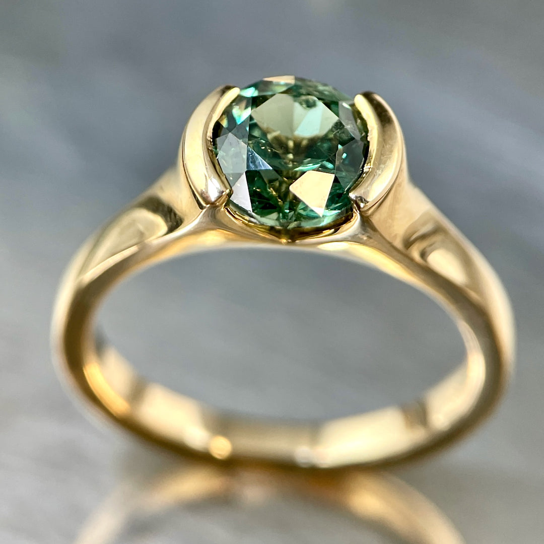 Semi Bezel Sapphire Ring- SOLD