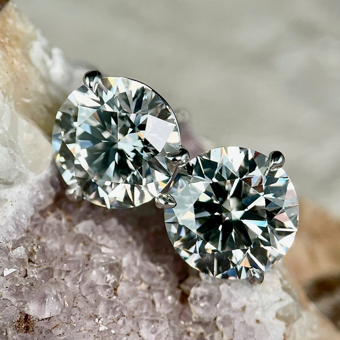 Lab Grown Diamond Martini Stud Earrings