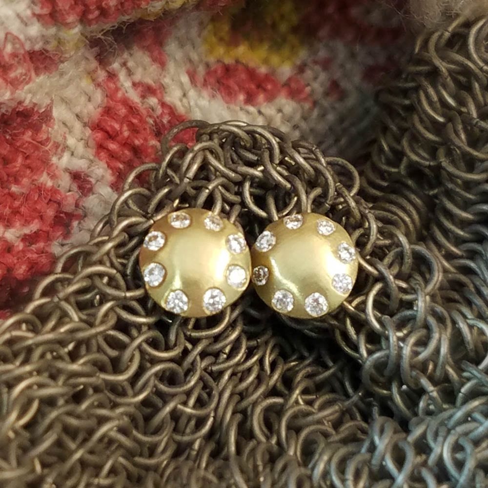 Gold and Diamond Studs -SOLD-Available for Special Order