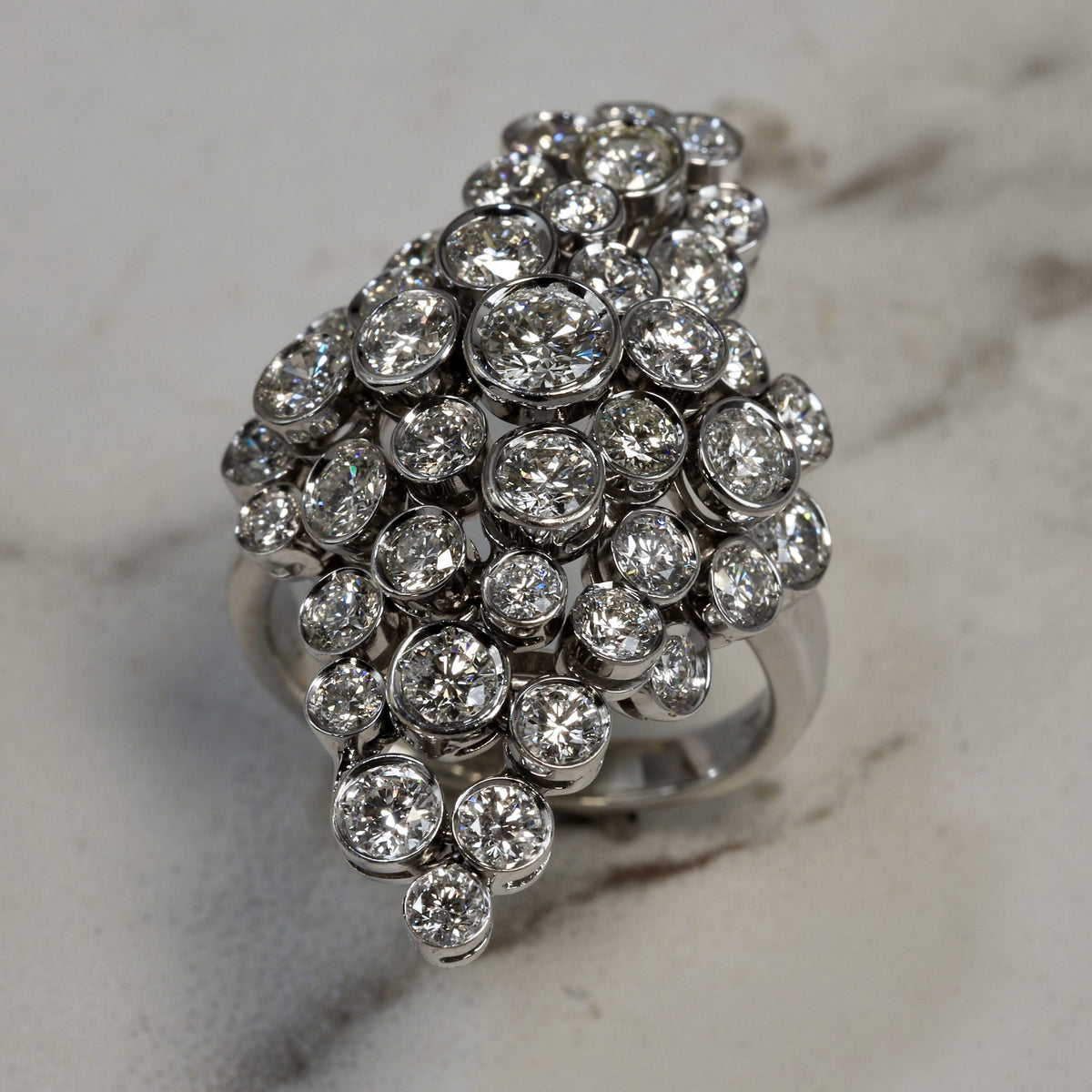 Diamond Bezel Cocktail Ring image 1
