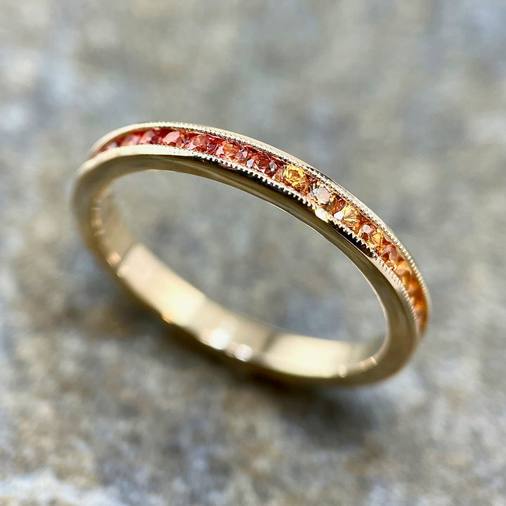 Ombre Sapphire Eternity Band, R110B Size 7.5